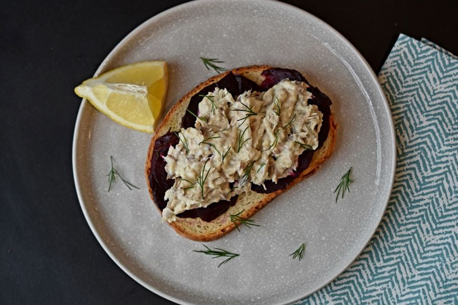 Mackerel, Beet & Horseradish Toast Tinmonger