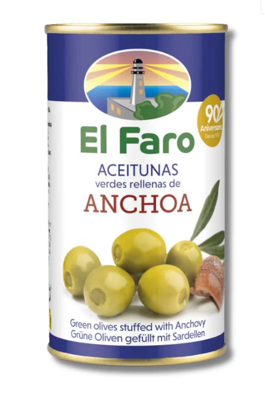 Anchovy Stuffed Manzanilla Olives El Faro (370 ml)