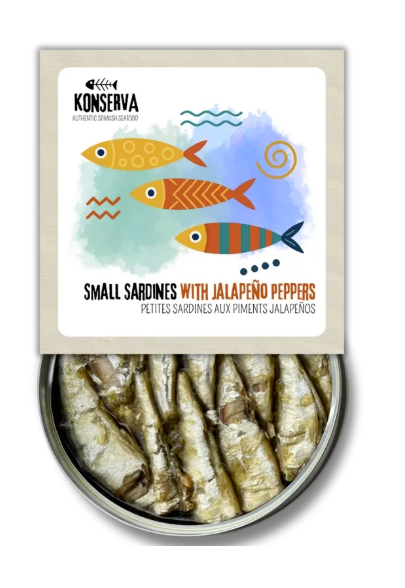 Small Sardines with Jalapeño Peppers - Konservas