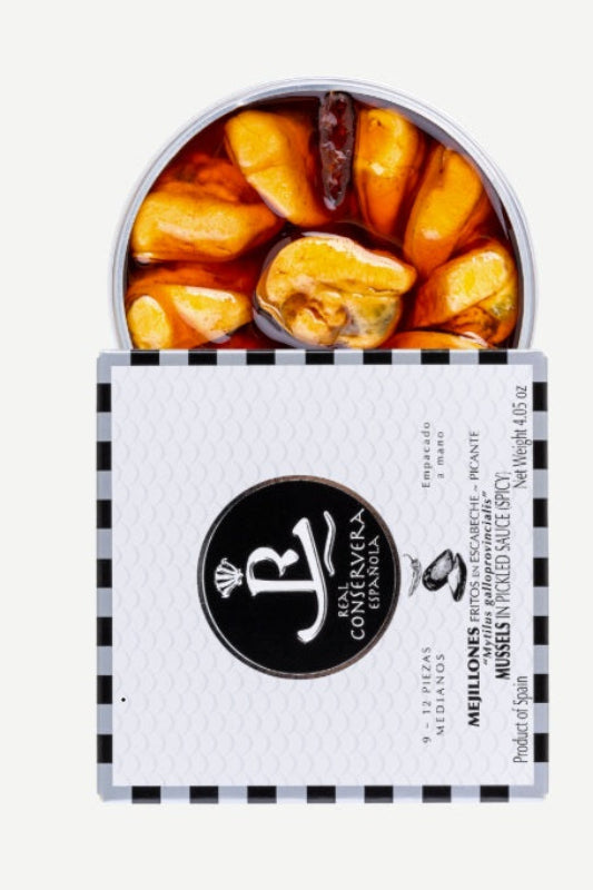 Real Conservera Española - Mussels in Escabeche - Extra Large (7–9 pieces)