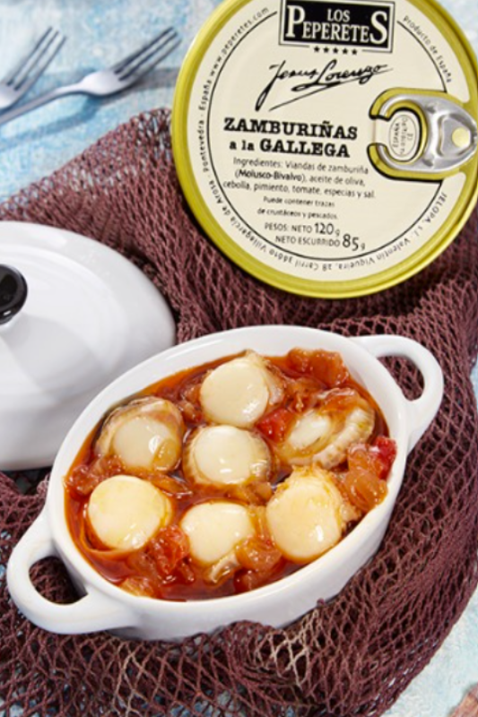 Peperetes Scallops in Galician Sauce