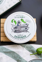 Load image into Gallery viewer, La Curiosa- Small Sardines in Olive Oil with Padron Pepper