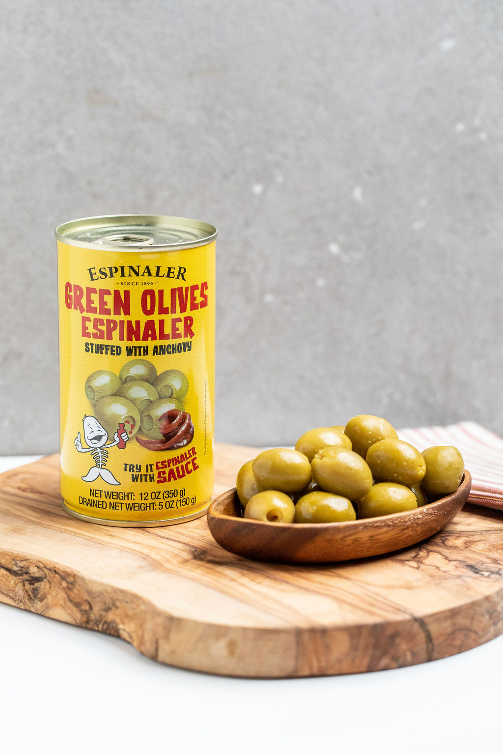 Espinaler Olives Stuffed with Anchovy (350g) Tinmonger
