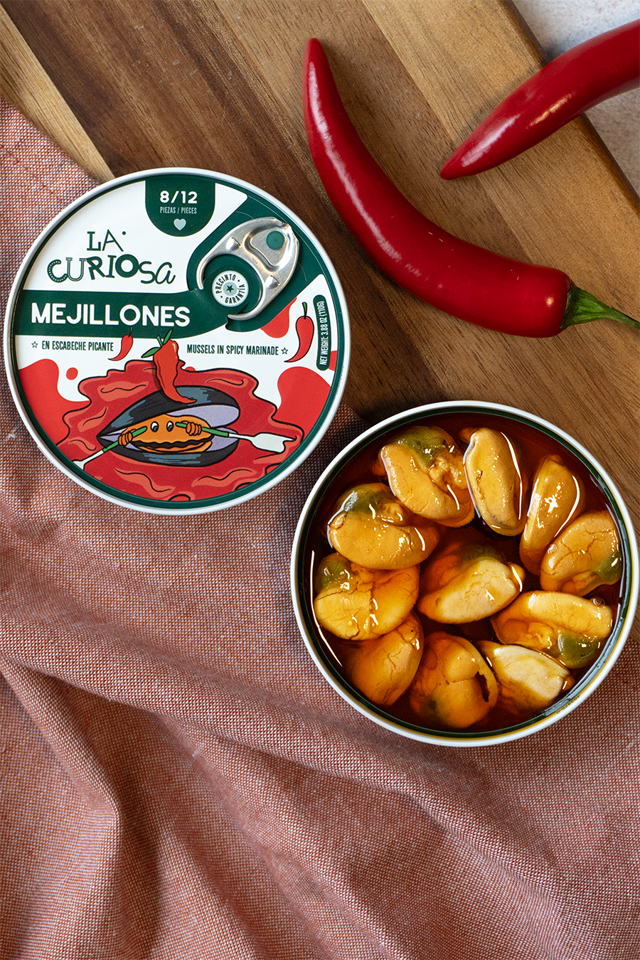La Curiosa Spicy Marinated Mussels (120g)