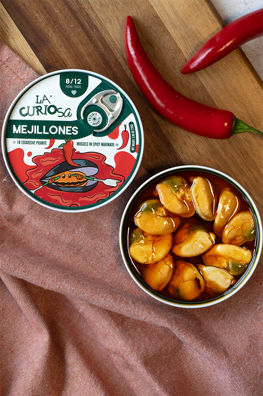La Curiosa Spicy Pickled Mussels 8-12 (120g)