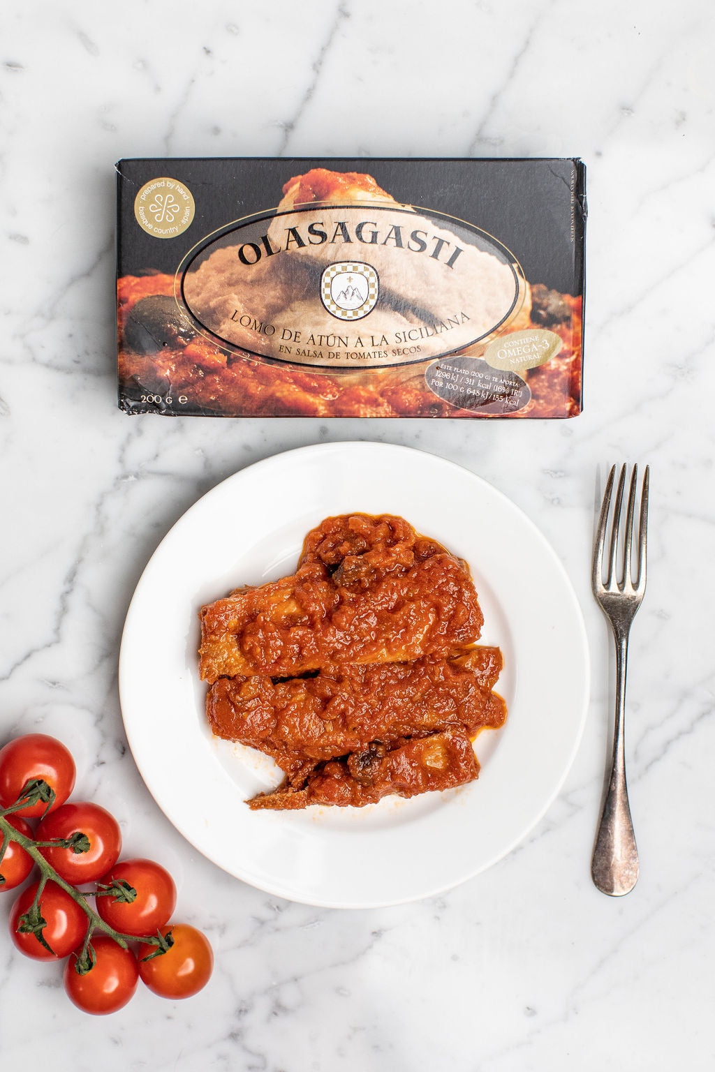 Olasagasti Tuna Fillets with Sun Dried Tomatoes (200g)