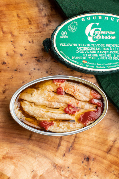 Gourmet Cambados Yellow Tuna Belly with Piquillo Peppers (110g)