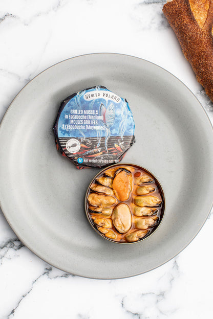 Gueyu Mar Grilled Mussels in Escabeche 180g