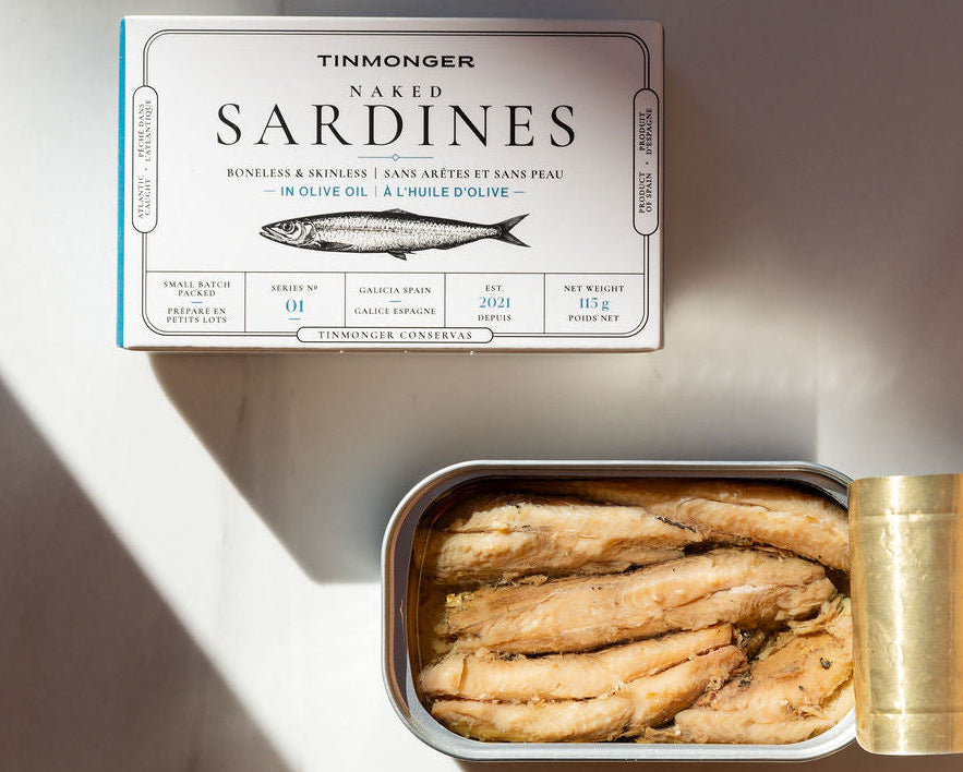 Tinmonger Naked Sardines – Boneless & Skinless in Olive Oil