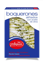 Load image into Gallery viewer, Boquerones White Anchovies Seasoned with Olive Oil - Blue Line Arlequín, 125g
