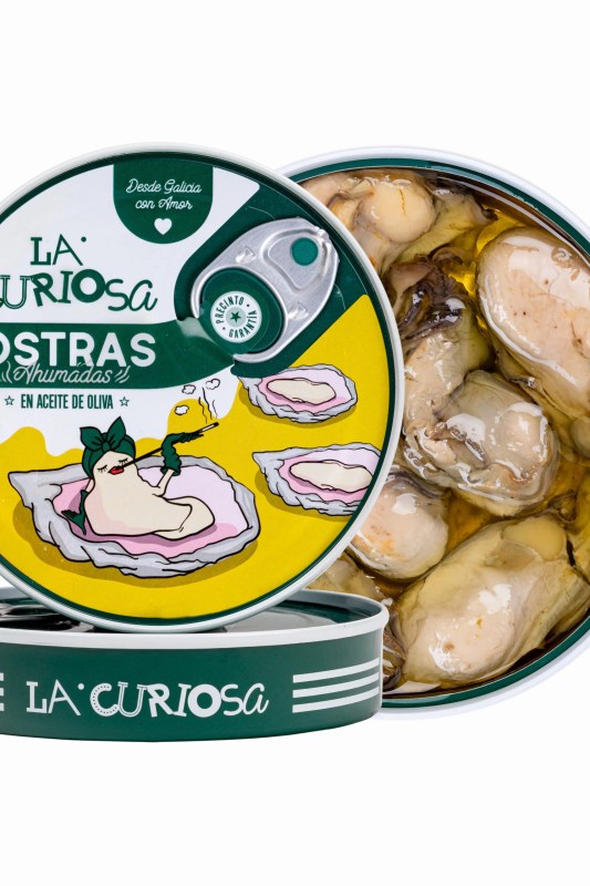 La Curiosa smoked oysters in olive oil, 4 pieces