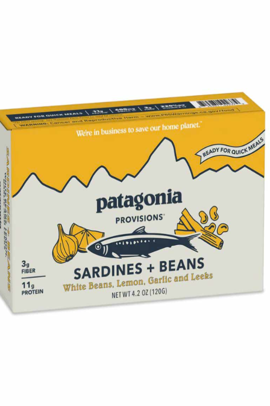 Patagonia Sardines + White Beans with Lemon, Garlic & Leeks, 120 g