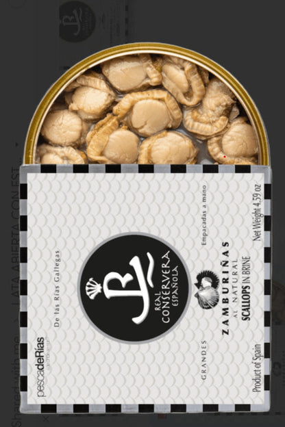 Real Conservera Española Scallops in Brine – 118g of Pure Galician Excellence