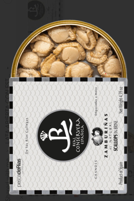 Real Conservera Española Scallops in Brine – 118g of Pure Galician Excellence